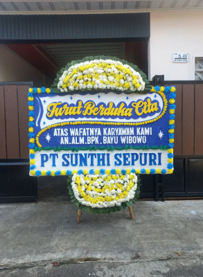 Papan Bunga Duka di Wegee Muka